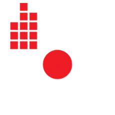 Baskis 360 Logo which resembles a record flowing into a graphic equalizer.