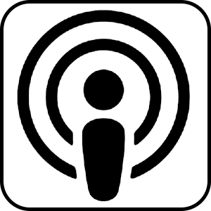 Apple Podcast icon with two circles going around a person.