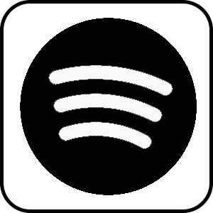 Spotify icon with 3 soundwaves expanding into the distance.
